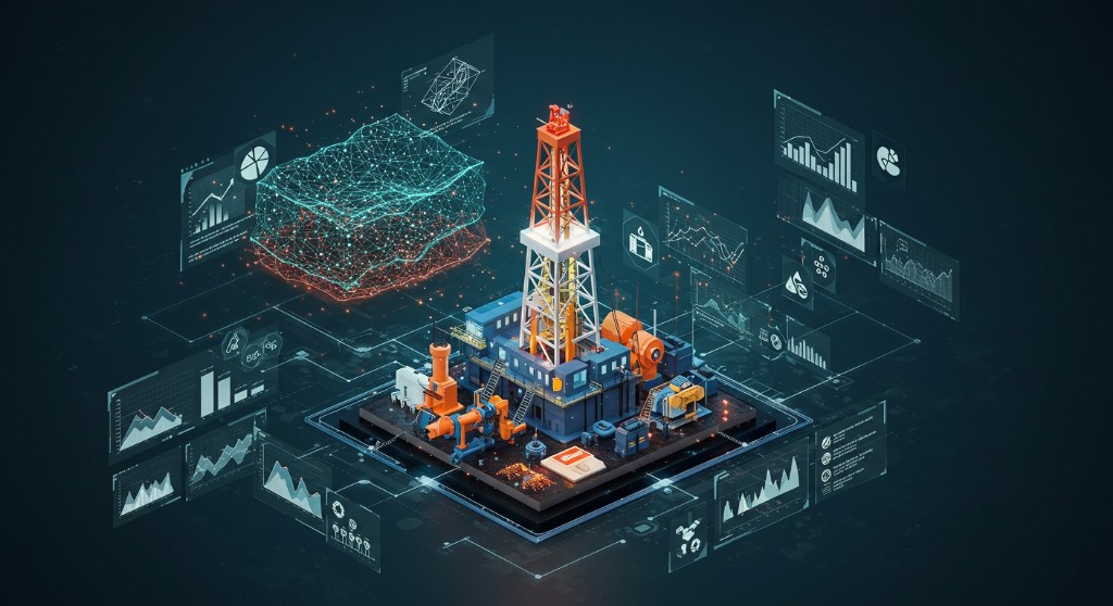 Digital twin oil rig with reservoir analytics dashboards